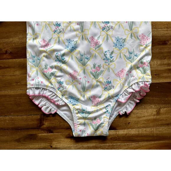 Edgehill Collection Sun House Children's Austen Floral Long Sleeve Rash Guard 8 - Picture 5 of 10